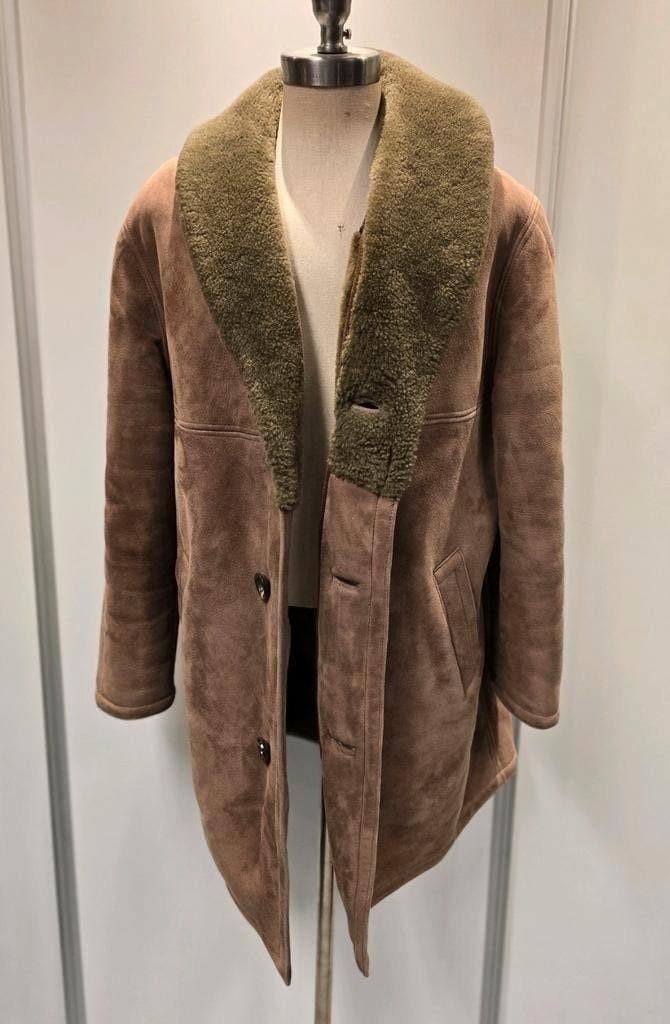 Heren lammy coat parka maat XL - lamsleer en lamsvacht, Ophalen of Verzenden, Gedragen, Maat 56/58 (XL), Bruin