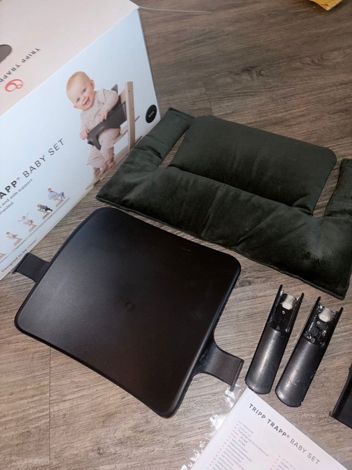 Stokke Tripp Trapp Baby Set met kussenset, Kinderen en Baby's, Kinderstoelen, Ophalen, Zo goed als nieuw, Meegroeistoel, Afneembaar eetblad