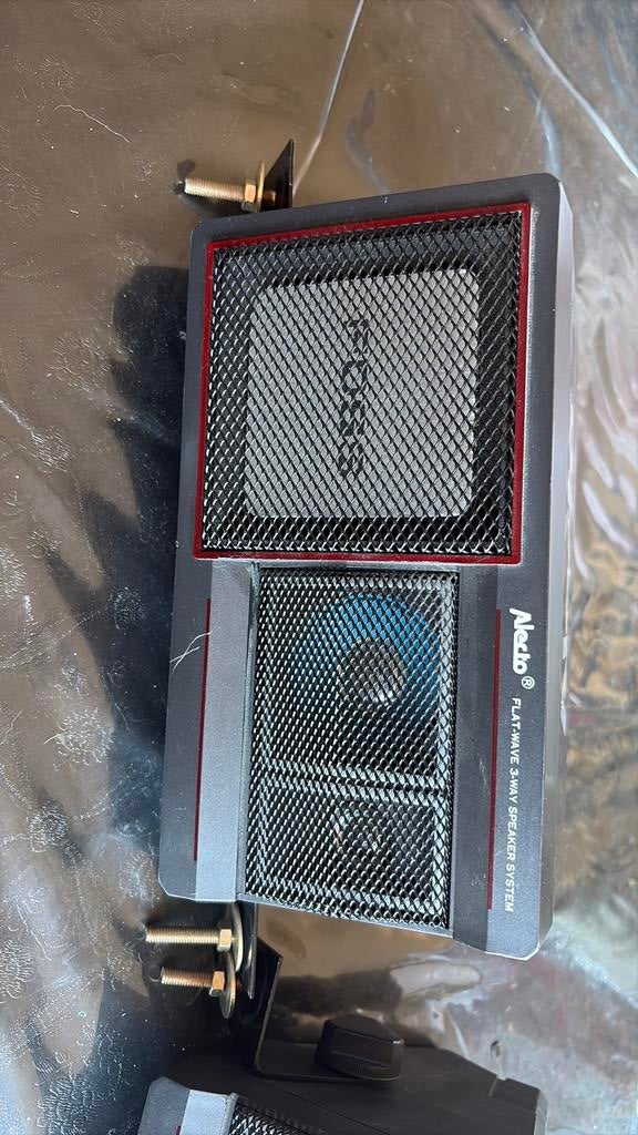 2 Alecto Flatwave 3-way speakersystem boxen, Audio, Tv en Foto, Luidsprekers, Overige merken, Gebruikt, Ophalen of Verzenden, Minder dan 60 watt