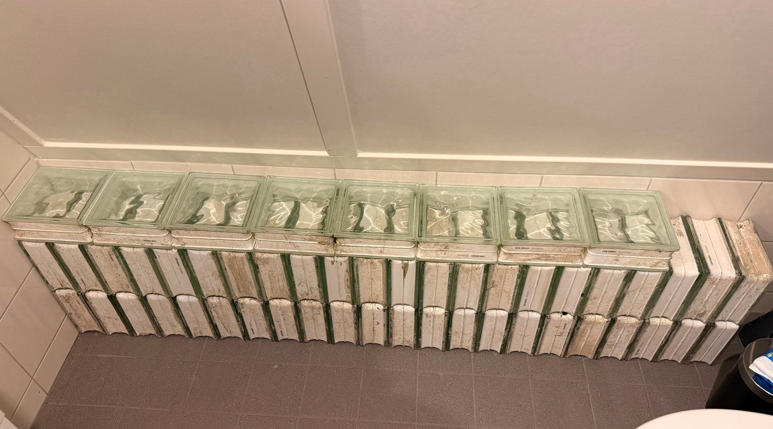 52 Glazen bouwstenen/ glasblokken, Ophalen, Gebruikt, Minder dan 80 cm, Overige typen