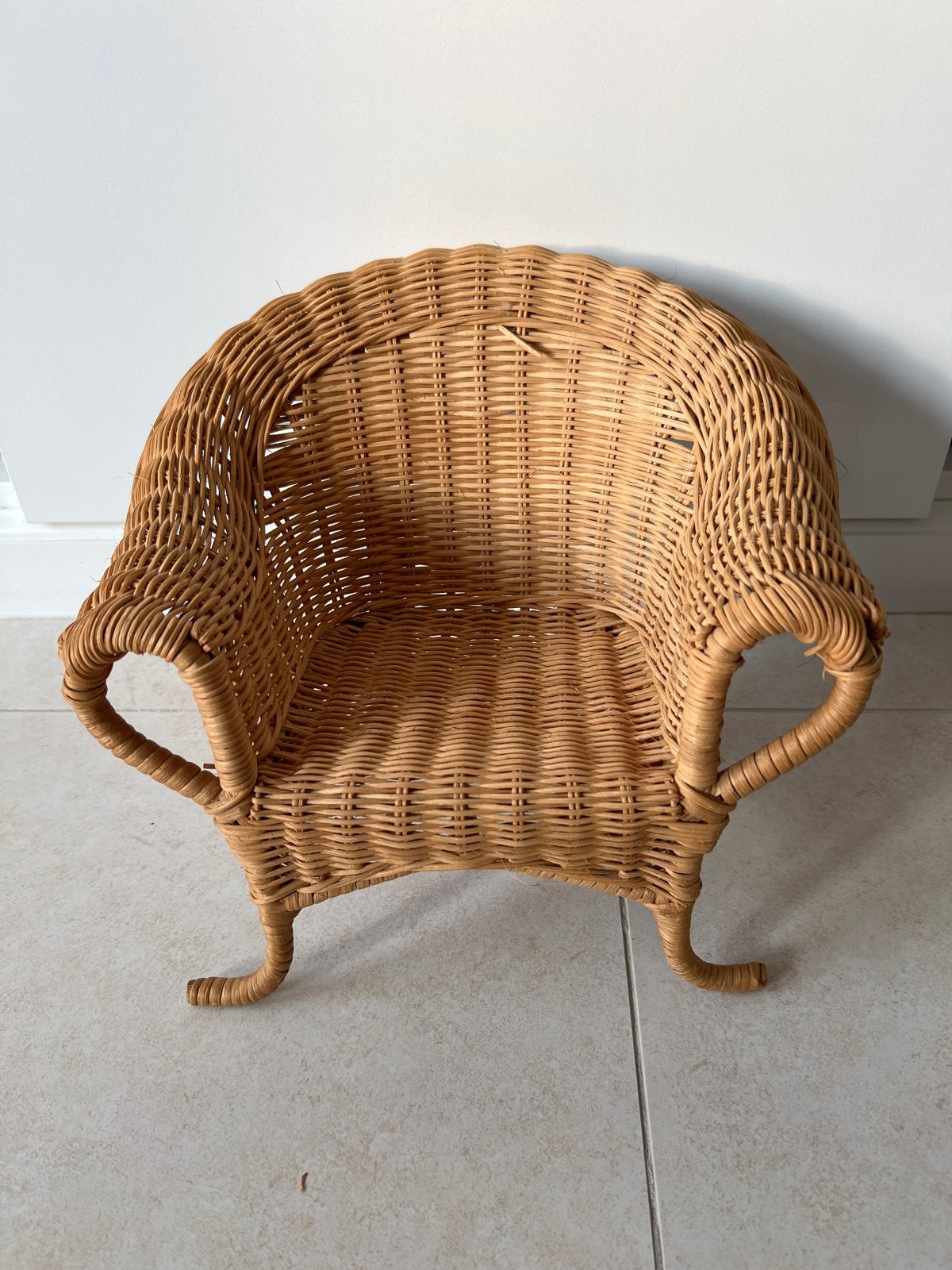 Vintage rotan poppenstoel, Ophalen, Gebruikt, Overige typen