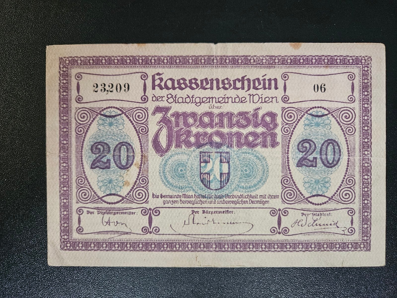 Oostenrijk Wien Wenen 1918 20 kronen    2, Postzegels en Munten, Bankbiljetten | Europa | Niet-Eurobiljetten, Ophalen of Verzenden