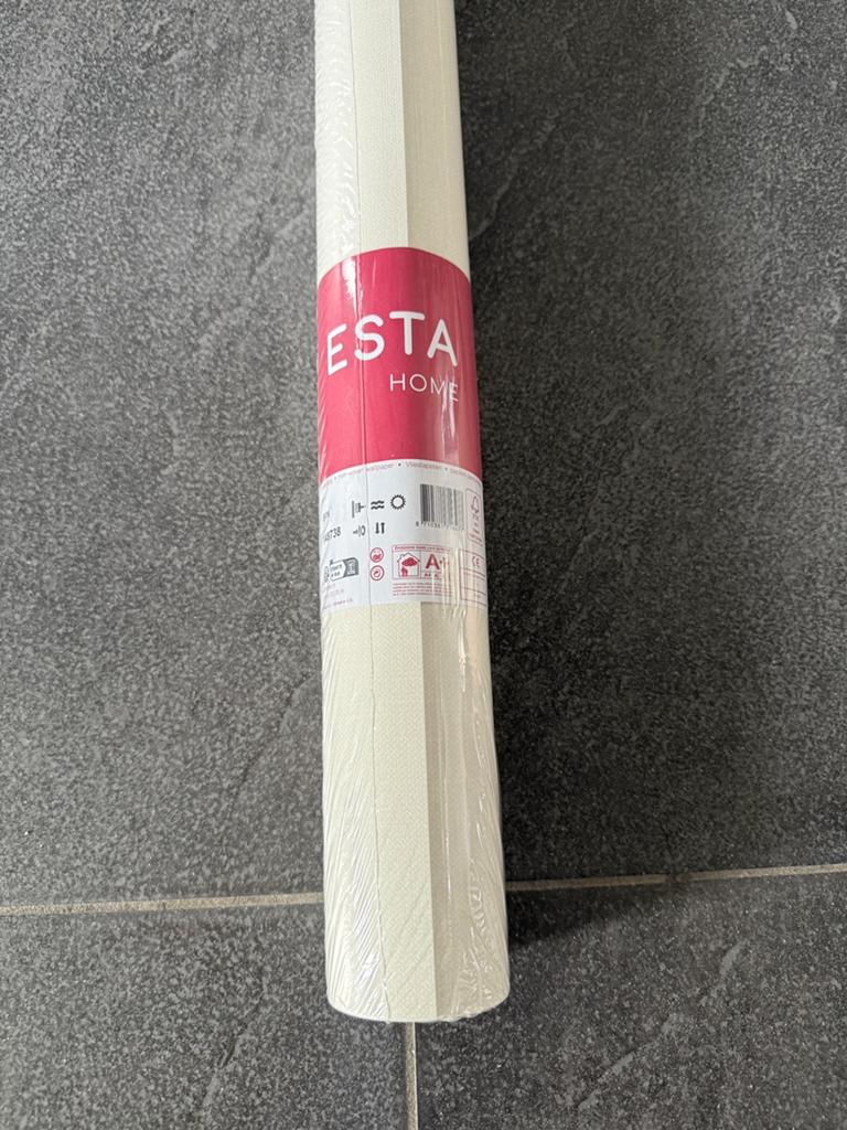 10x Esta Home behang 148738 wit linnenstructuur, Ophalen, 50 tot 75 m², Wit