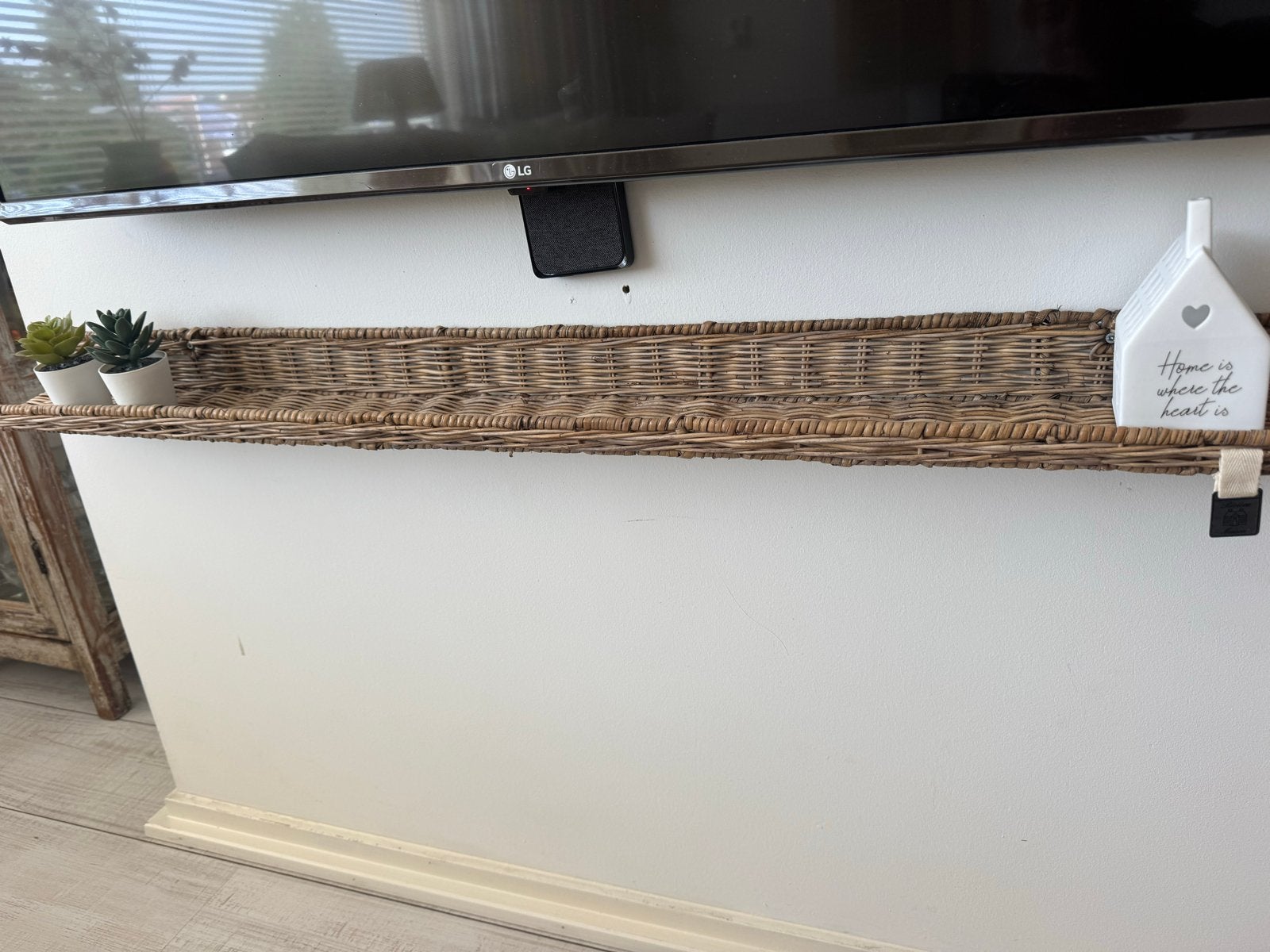 Riviera Maison Rotan wandplank - Landelijke stijl, Ophalen of Verzenden, Natuurlijk materiaal, Bruin, Landelijk