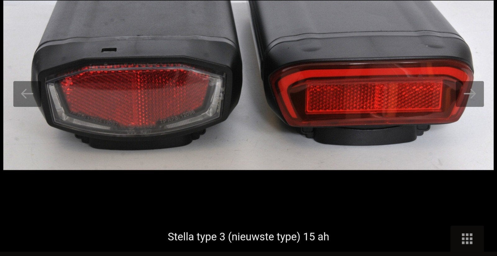 Stella Type 3 Accu Linbus (linker op foto) - 15 Ah, Ophalen of Verzenden, Gebruikt