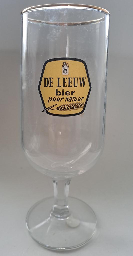 LEEUWBIER- bierglas op voet, Ophalen of Verzenden, Nieuw, Glas of Glazen, Leeuw