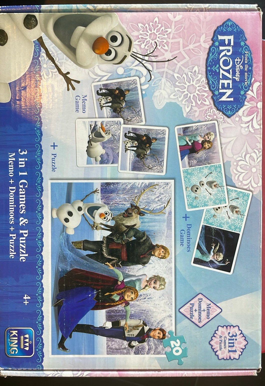 3 in 1 Games en Puzzle van Frozen, Ophalen of Verzenden, 10 tot 50 stukjes, Zo goed als nieuw