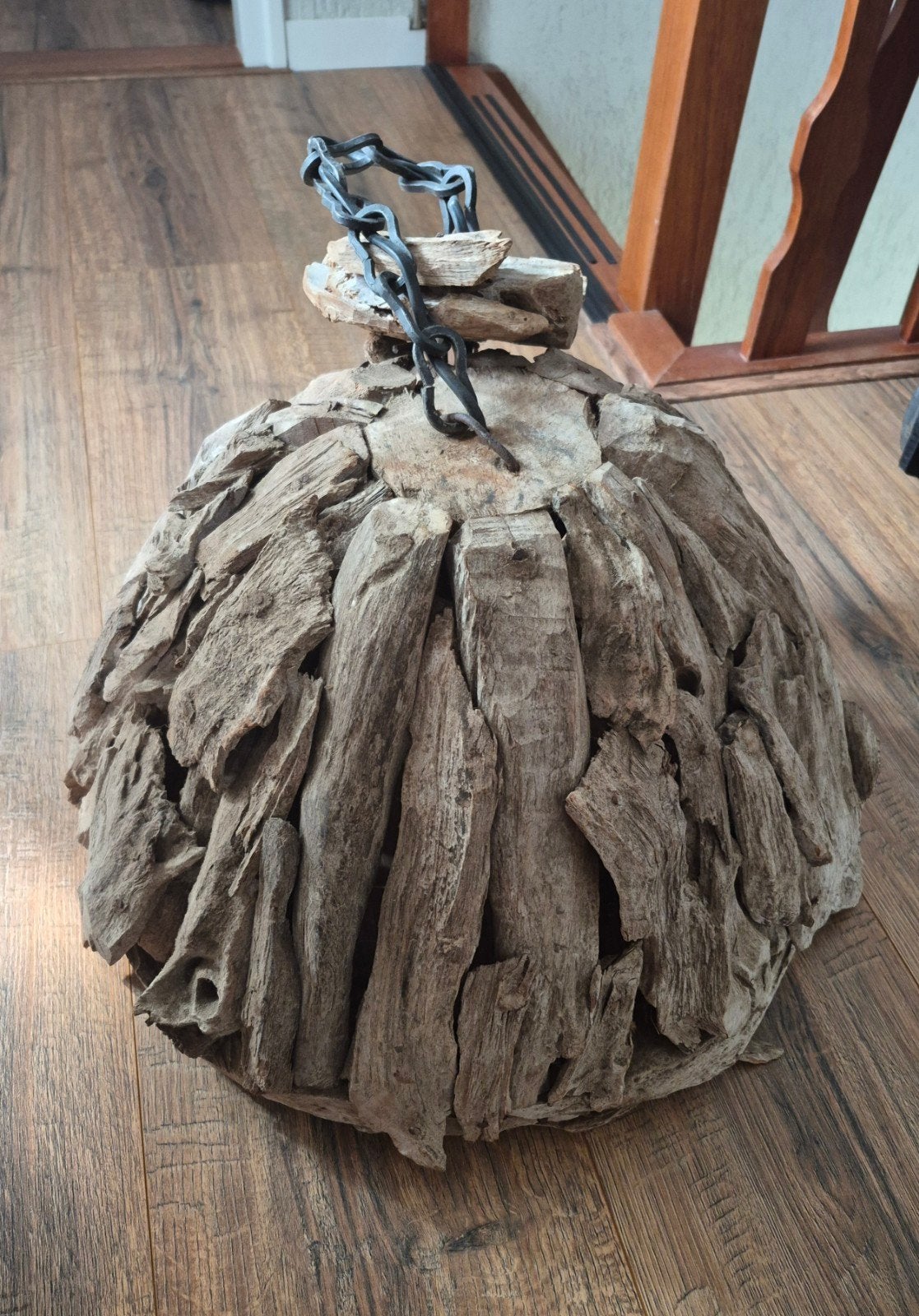 Unieke drijfhout hanglamp - Rustieke sfeerverlichting, Huis en Inrichting, Ophalen, Rustiek, Landelijk, Bohemian, Overige fittingen
