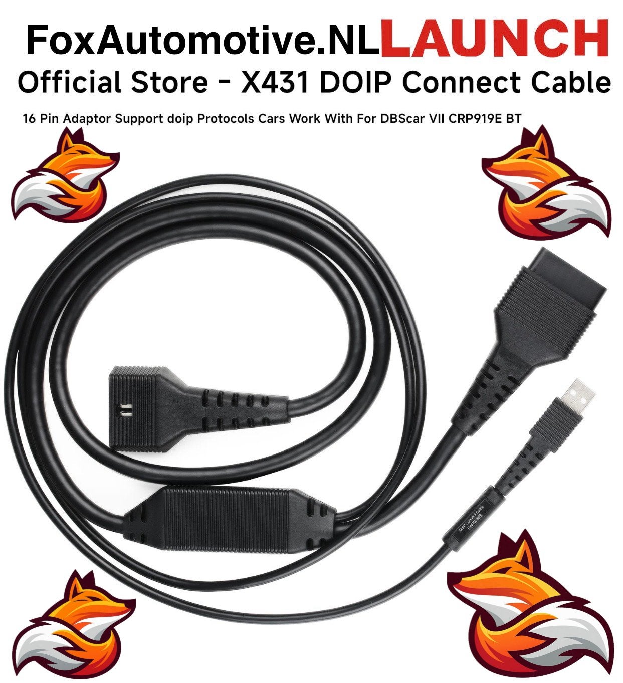 Launch X431 DBSCAR VII Doip cable, Ophalen of Verzenden