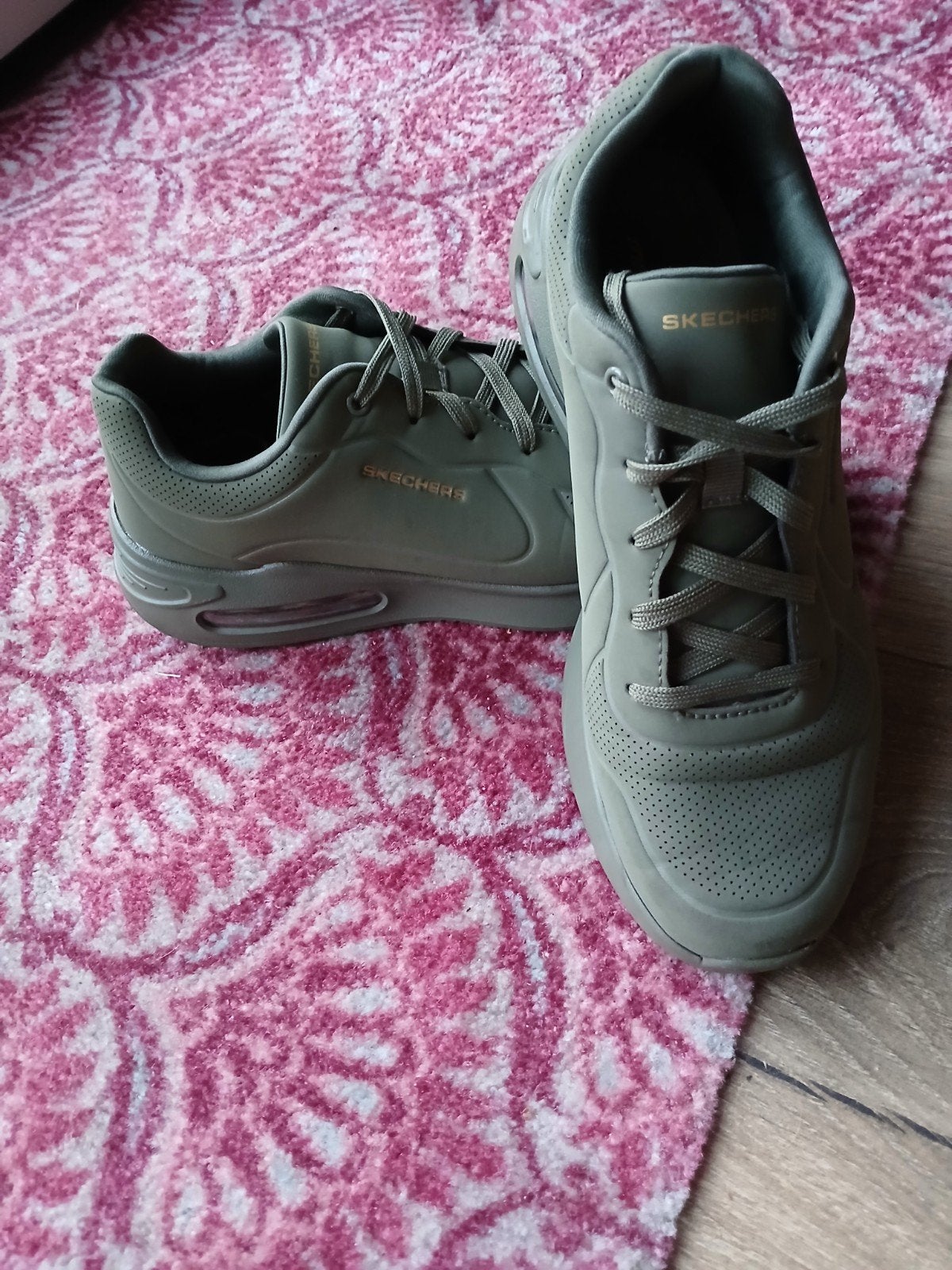 Skechers Memory Foam Sneakers - Olijfgroen, Skechers, Ophalen of Verzenden, Sneakers of Gympen, Gedragen