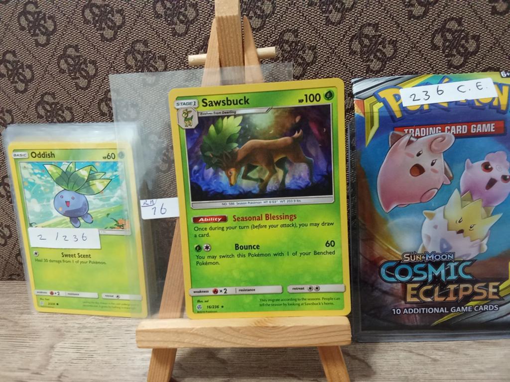 Cosmic Eclipse Sawsbuck 16/236 rare Holo Bulk, Verzenden, Zo goed als nieuw, Losse kaart, Foil