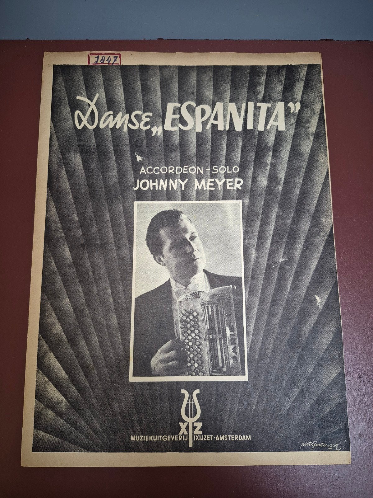 Danse "Espanita" Accordeon-Solo - Johnny Meyer, Gebruikt, Overige genres, Ophalen of Verzenden, Artiest of Componist