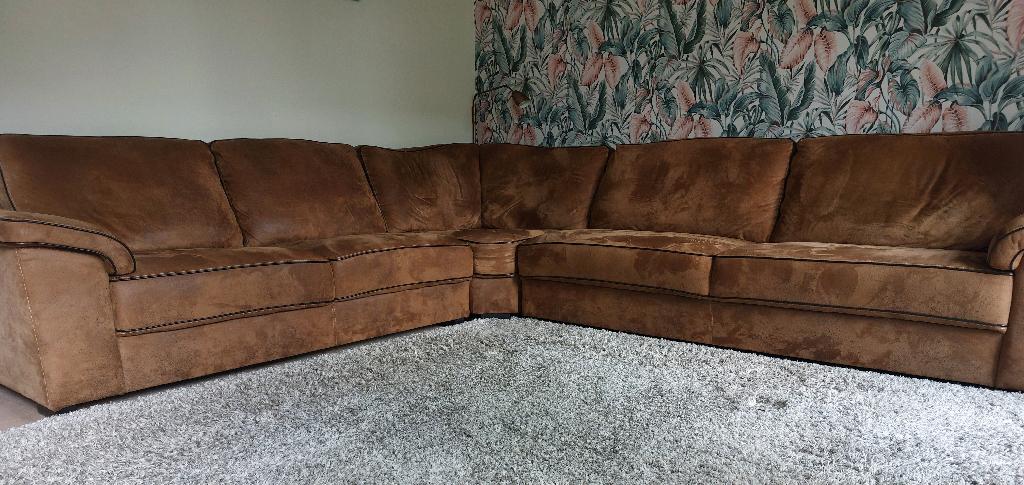 Ruime rookvrije hoekbank met bijbehorende stoel, Ophalen, Gebruikt, Hoekbank, 300 cm of meer