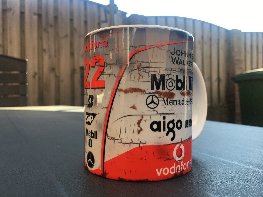 ✅ McLaren MP4-23 Hamilton F1 mok Vintage olie F1 Autosport, Ophalen of Verzenden, Nieuw, Formule 1