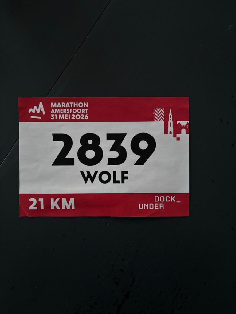 Startbewijs halve marathon Amersfoort, Eén persoon