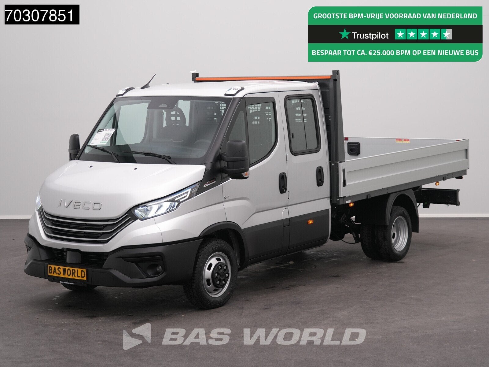 Iveco Daily 35C21 3.0L Automaat Open Laadbak 210PK ACC LED A, Auto's, Automaat, Multifunctioneel stuurwiel, Stof, Euro 6