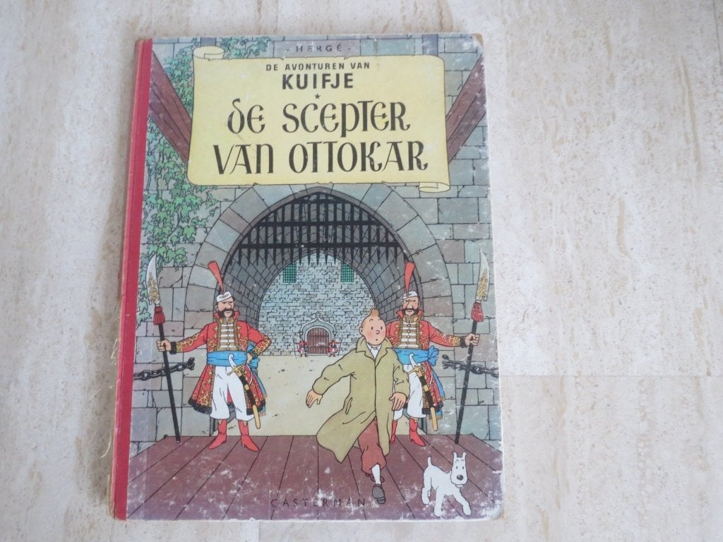 Kuifje: De scepter van ottokar (1947), Boeken, Gelezen, Eén stripboek, Ophalen of Verzenden, Hergé