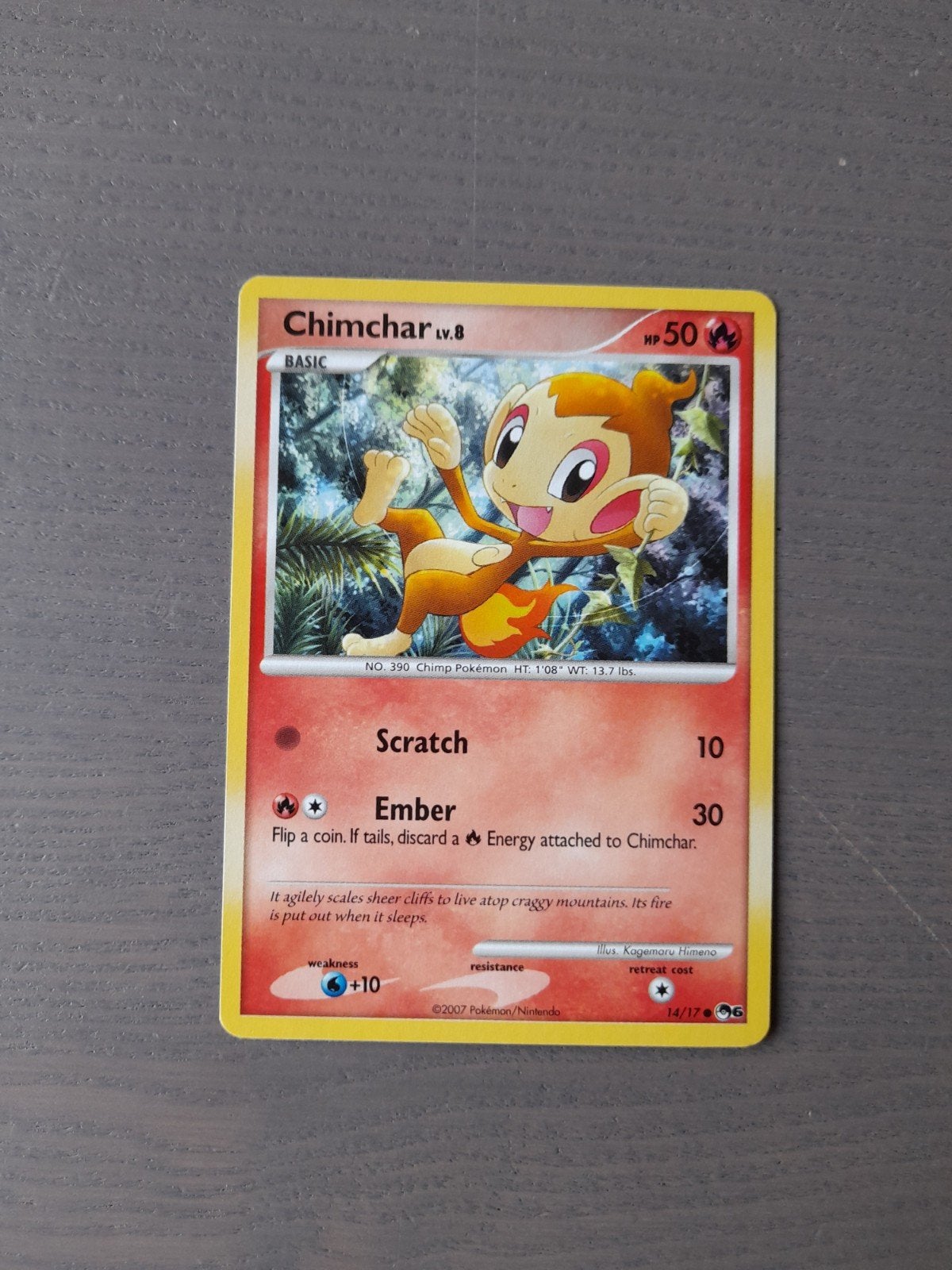 Pop series 6 14/17 chimchar non holo, Hobby en Vrije tijd, Verzamelkaartspellen | Pokémon, Ophalen of Verzenden, Gebruikt, Losse kaart