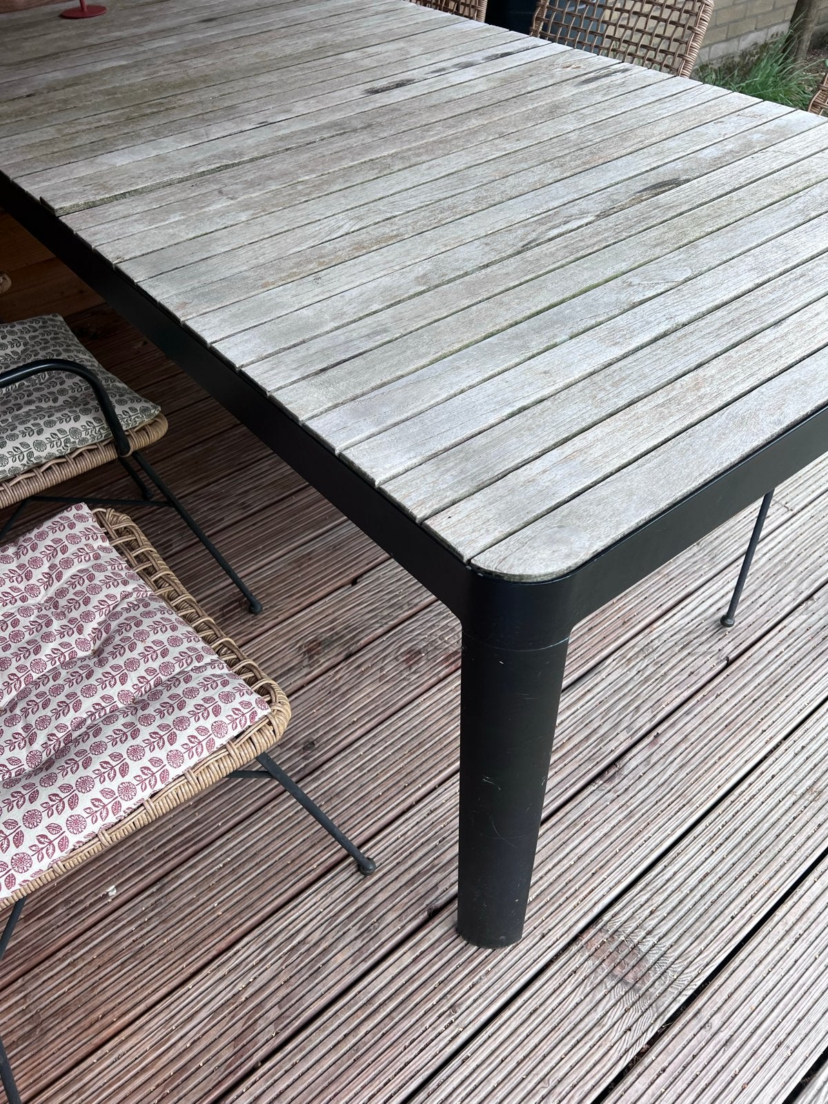 Tuintafel 210x 105 cm - Teakhout, Ophalen, Gebruikt, Rechthoekig, Hout