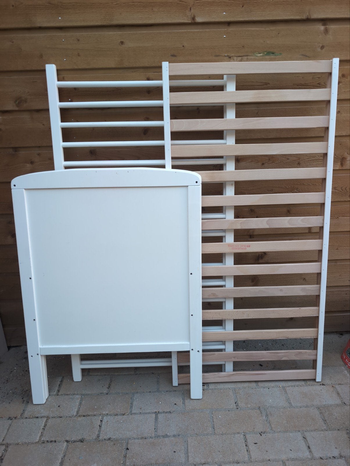 Wit kinderbed met lattenbodem (geen schroeven), Kinderen en Baby's, Ophalen, Gebruikt, 70 tot 85 cm, Lattenbodem