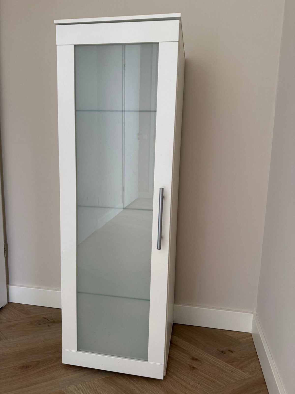 Wit vitrinekastje/ badkamervitrinekast, Huis en Inrichting, Kasten | Vitrinekasten, Ophalen, Minder dan 50 cm, Met deur(en), 100 tot 150 cm