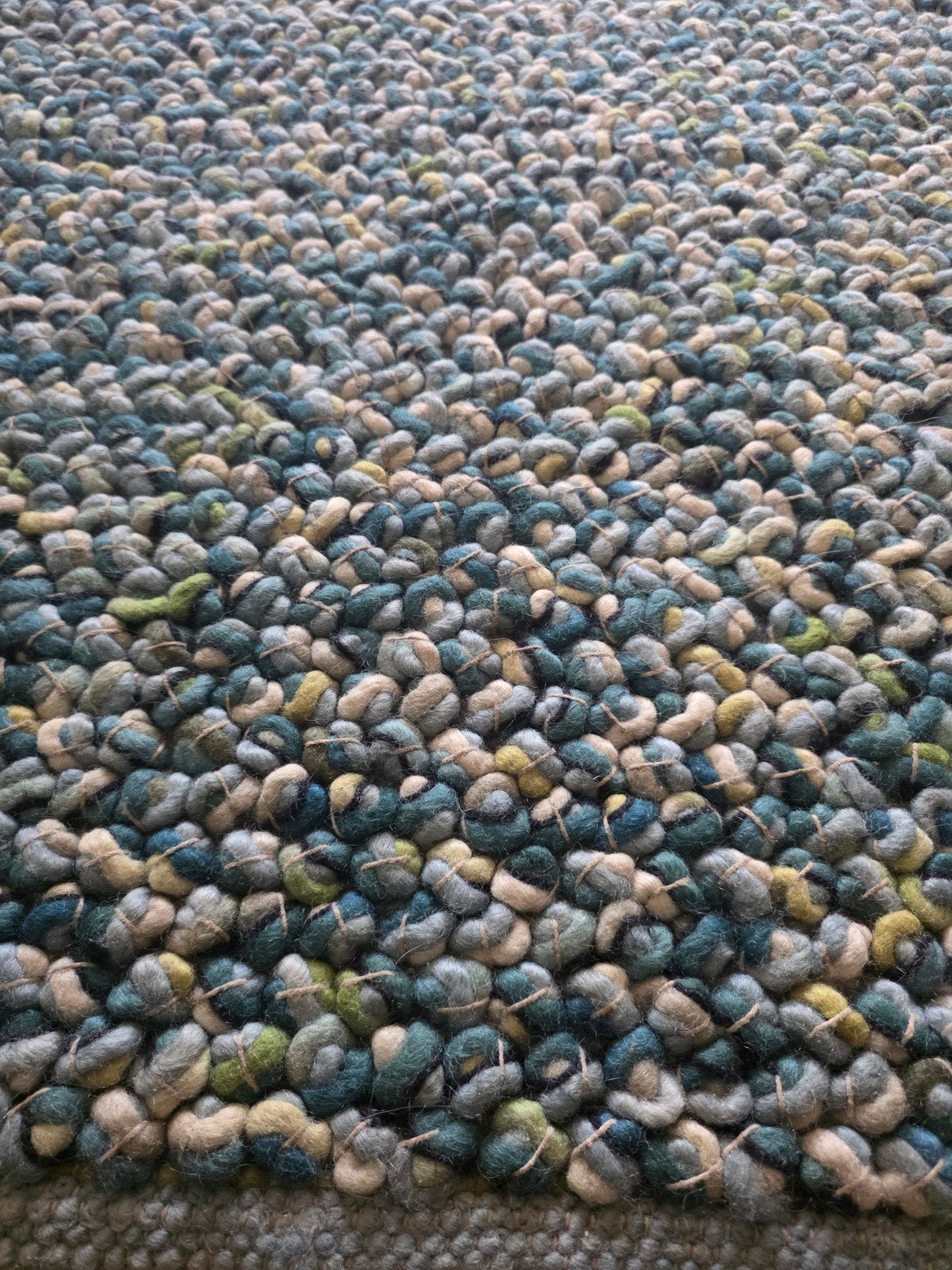 Vloerkleed groen/blauw/crème van Brink en Campman, Huis en Inrichting, Stoffering | Tapijten en Kleden, Ophalen, Gebruikt, 200 cm of meer