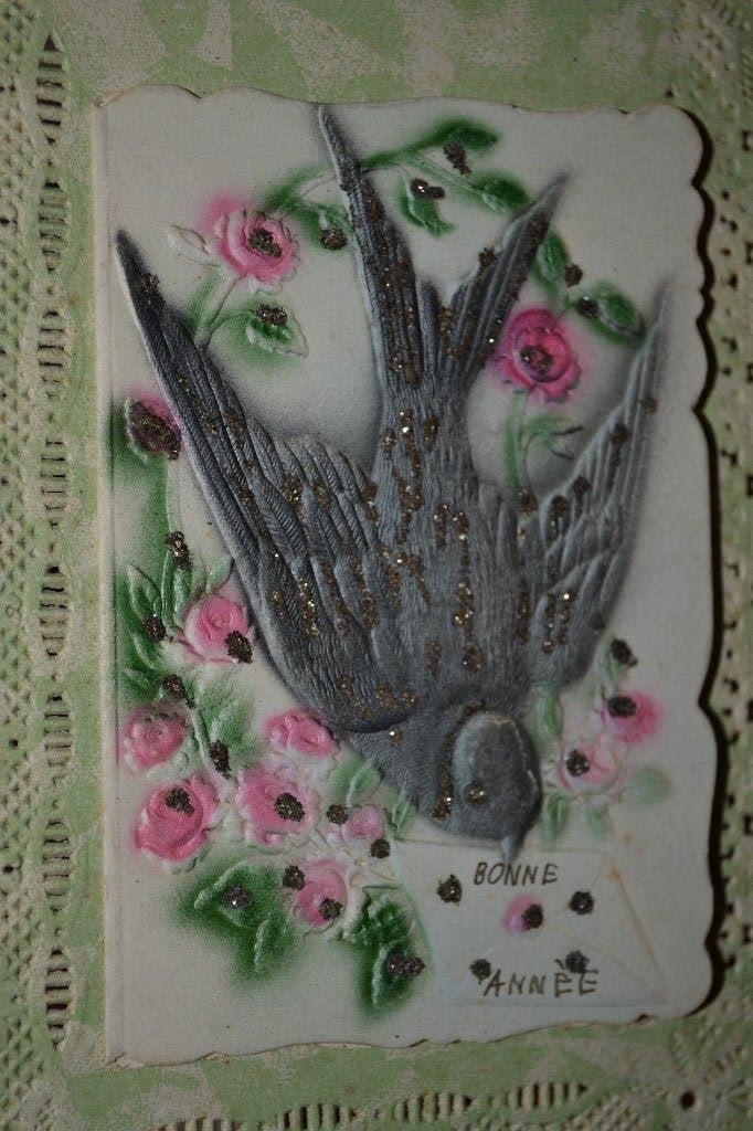 frankrijk 1900 vogel zwaluw  roosjes, Ophalen of Verzenden, Voor 1920, Gelopen, Sterren en Beroemdheden