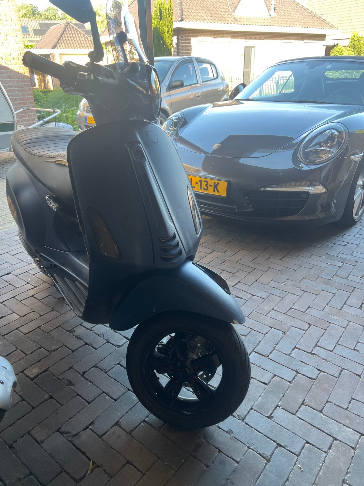 Vespa Sprint 75kmu- Mat Blauw - Gebruikt, Fietsen en Brommers, Gebruikt, Overige modellen, Maximaal 45 km/u, Ophalen of Verzenden