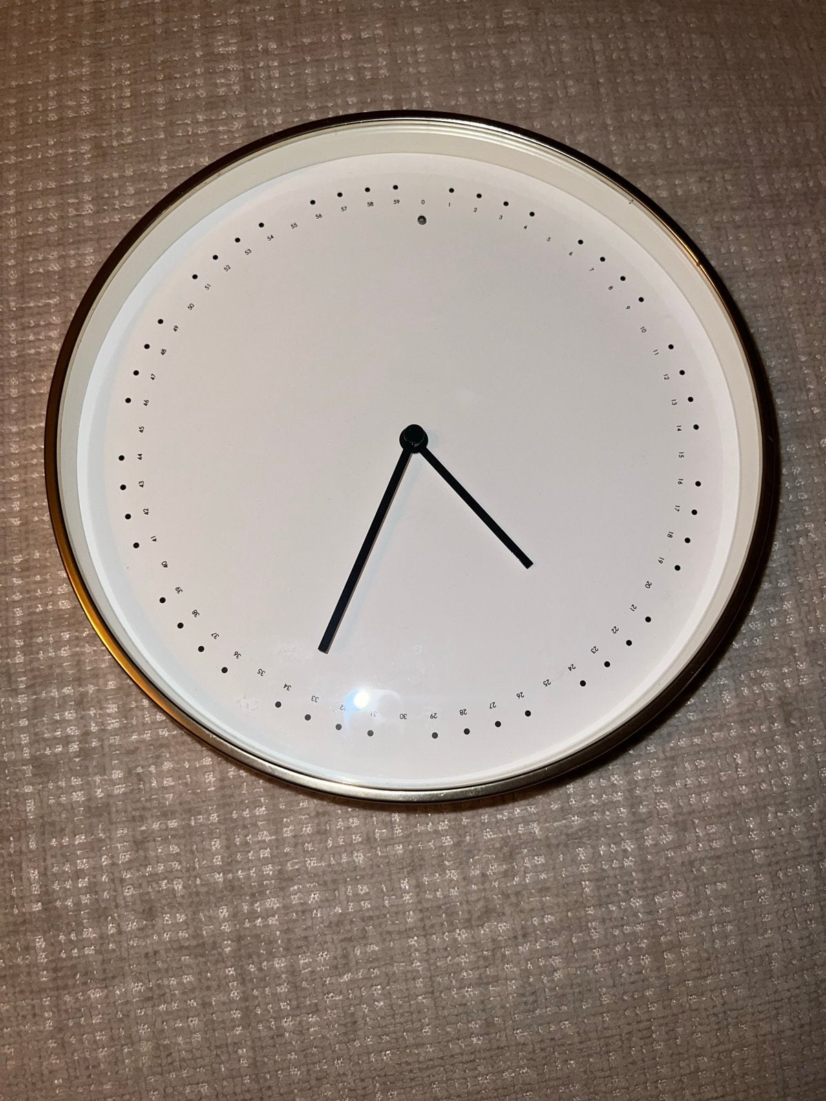 Klok - Goudkleurig, modern design, Goud, Wandklok, IKEA, Analoog