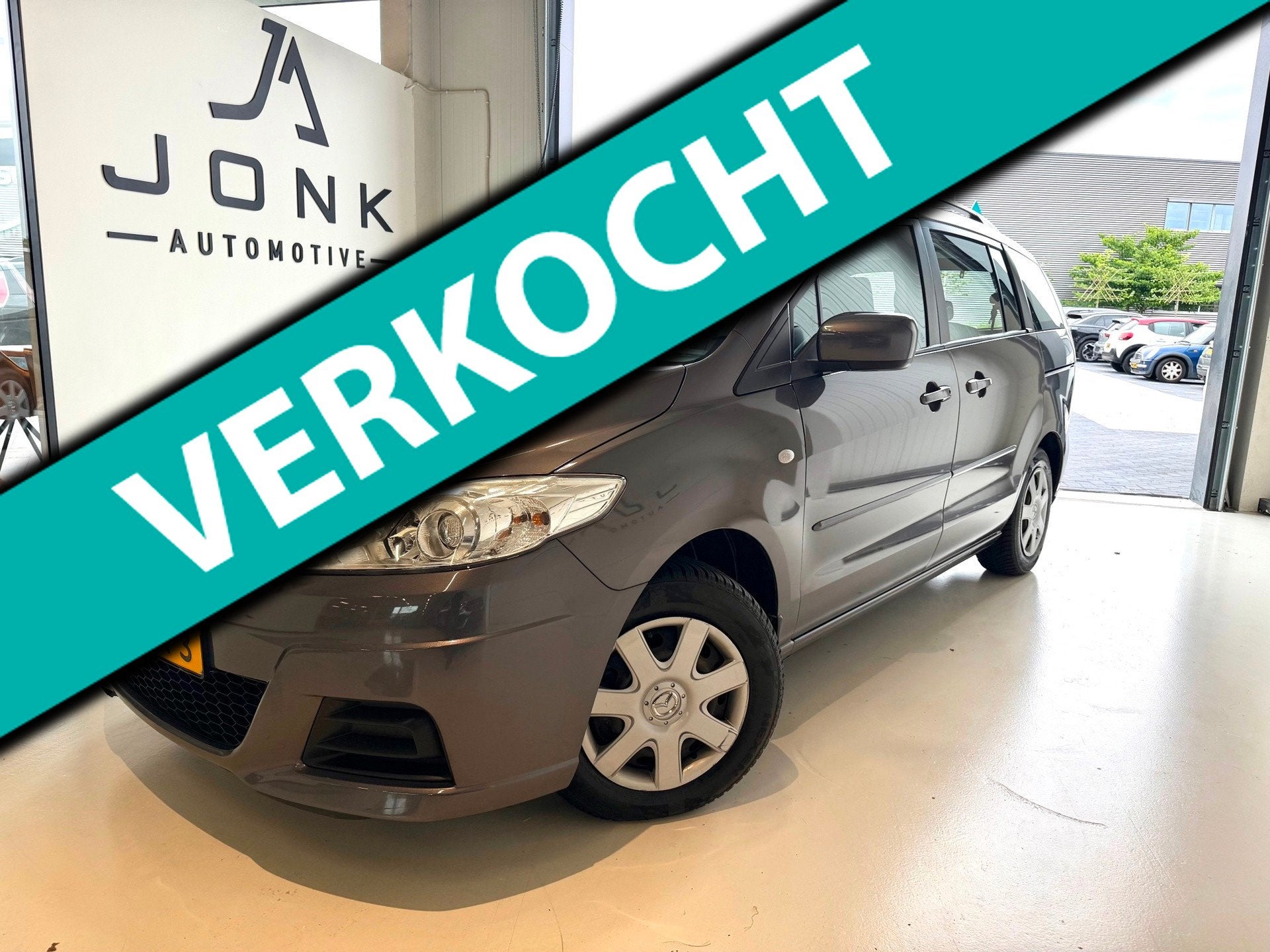Mazda 5 1.8 TS Airco Apk 7 Persoons, Auto's, Mazda, Stof, Zwart, 4 cilinders, Origineel Nederlands