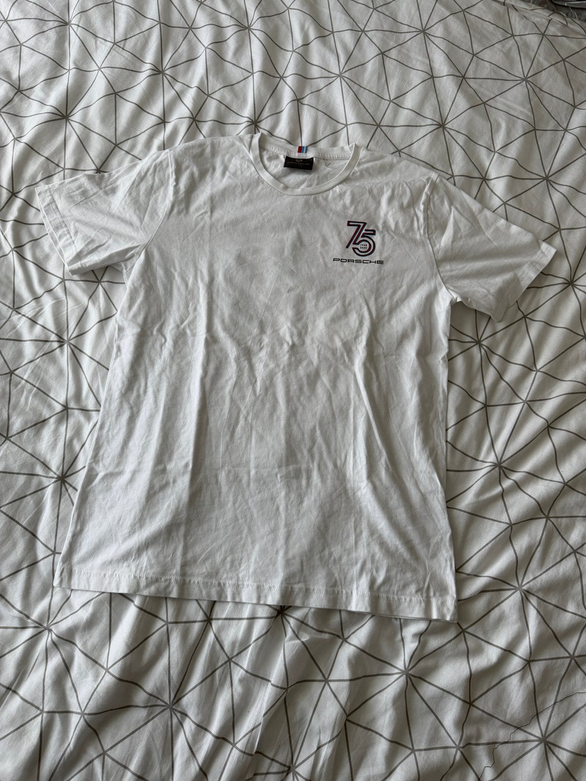 porsche 75 th anniversary t-shirt, Ophalen of Verzenden, Nieuw, Maat 52/54 (L), Wit