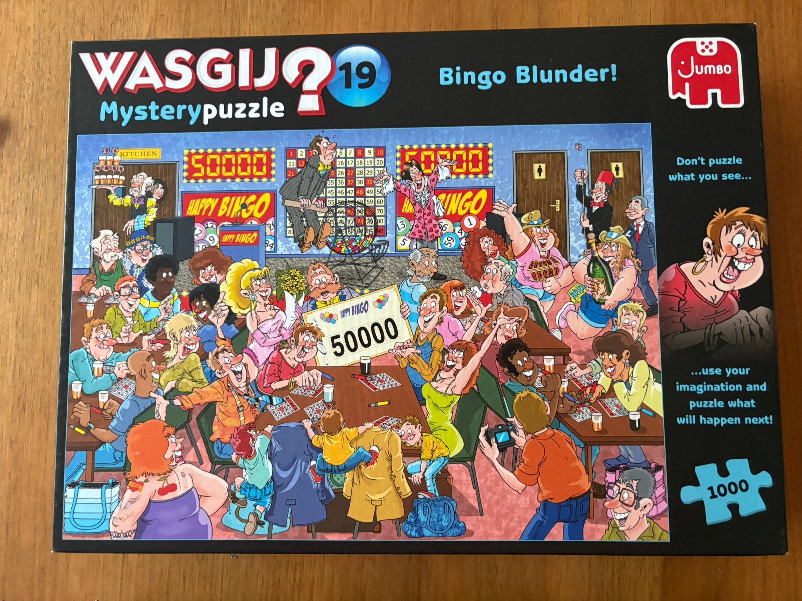 Wasgij Mystery 19 Bingo Blunder 1000 st., Ophalen of Verzenden, 500 t/m 1500 stukjes, Zo goed als nieuw