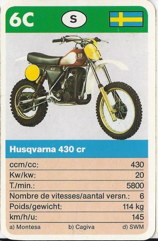 X23 motorkaartje 6c husqvarna 430 cr, Ophalen of Verzenden, Zo goed als nieuw, Auto's