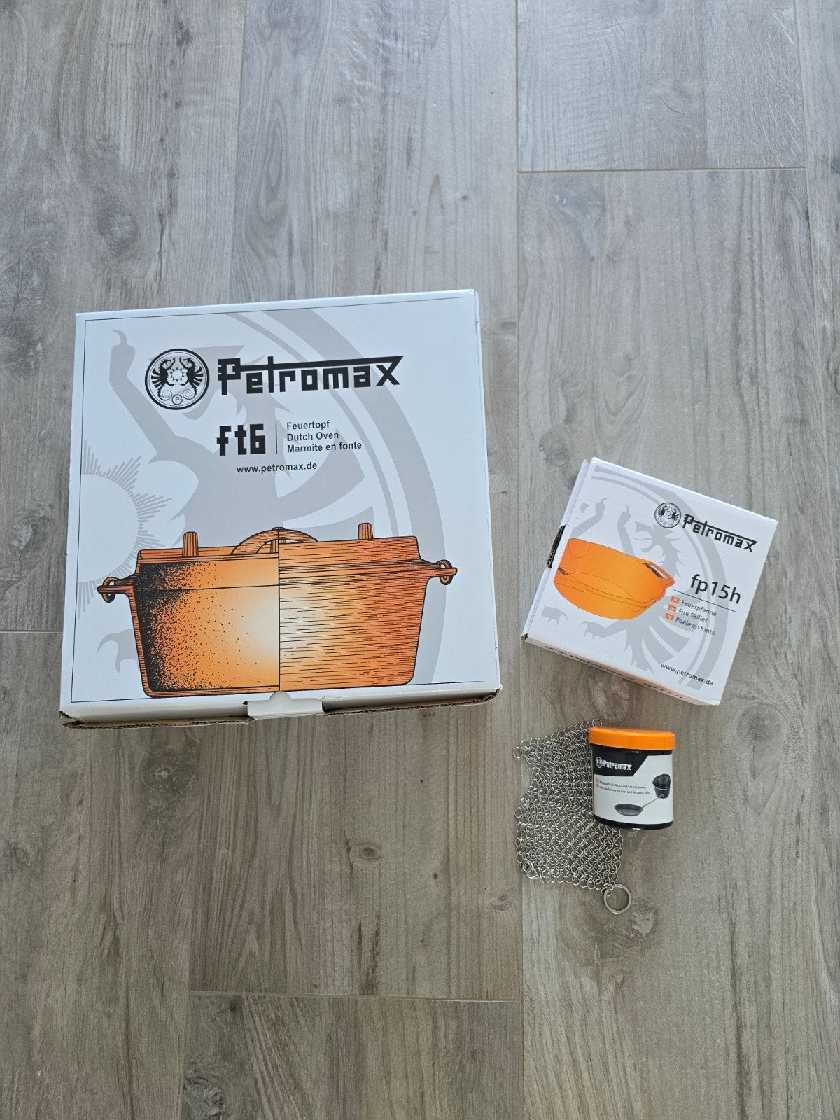 Petromax ft6 pan gietijzer plus extra's, Ophalen, Rvs
