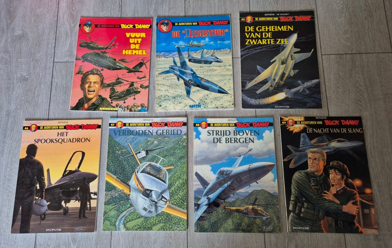 Buck Danny nrs. 43 t/m 49, Meerdere stripboeken, Ophalen of Verzenden, Gelezen