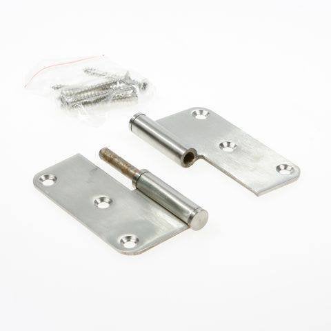 Intersteel paumelle rvs rechts 89 x 89 x 2,5mm knoop 12mm, Ophalen of Verzenden, Nieuw, Rvs, Scharnier