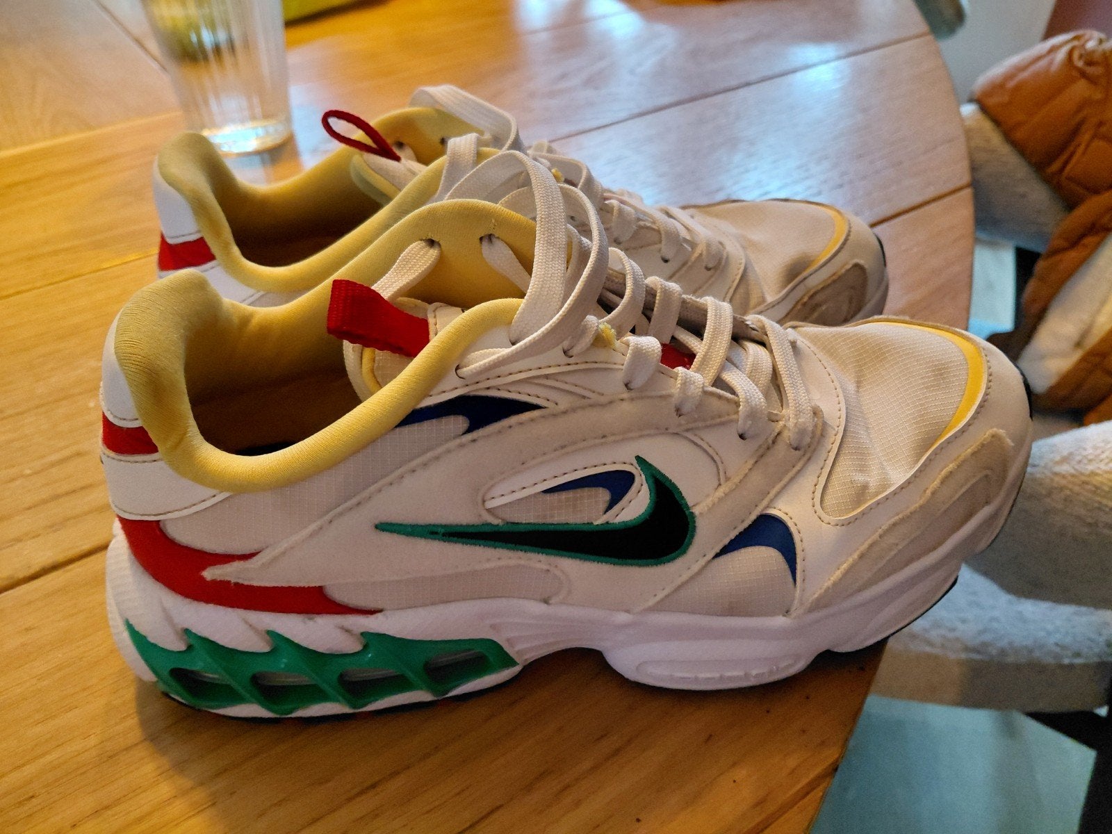 Nike Zoom Air sneakers - Wit, rood, groen, Wit, Nike, Ophalen of Verzenden, Sneakers of Gympen