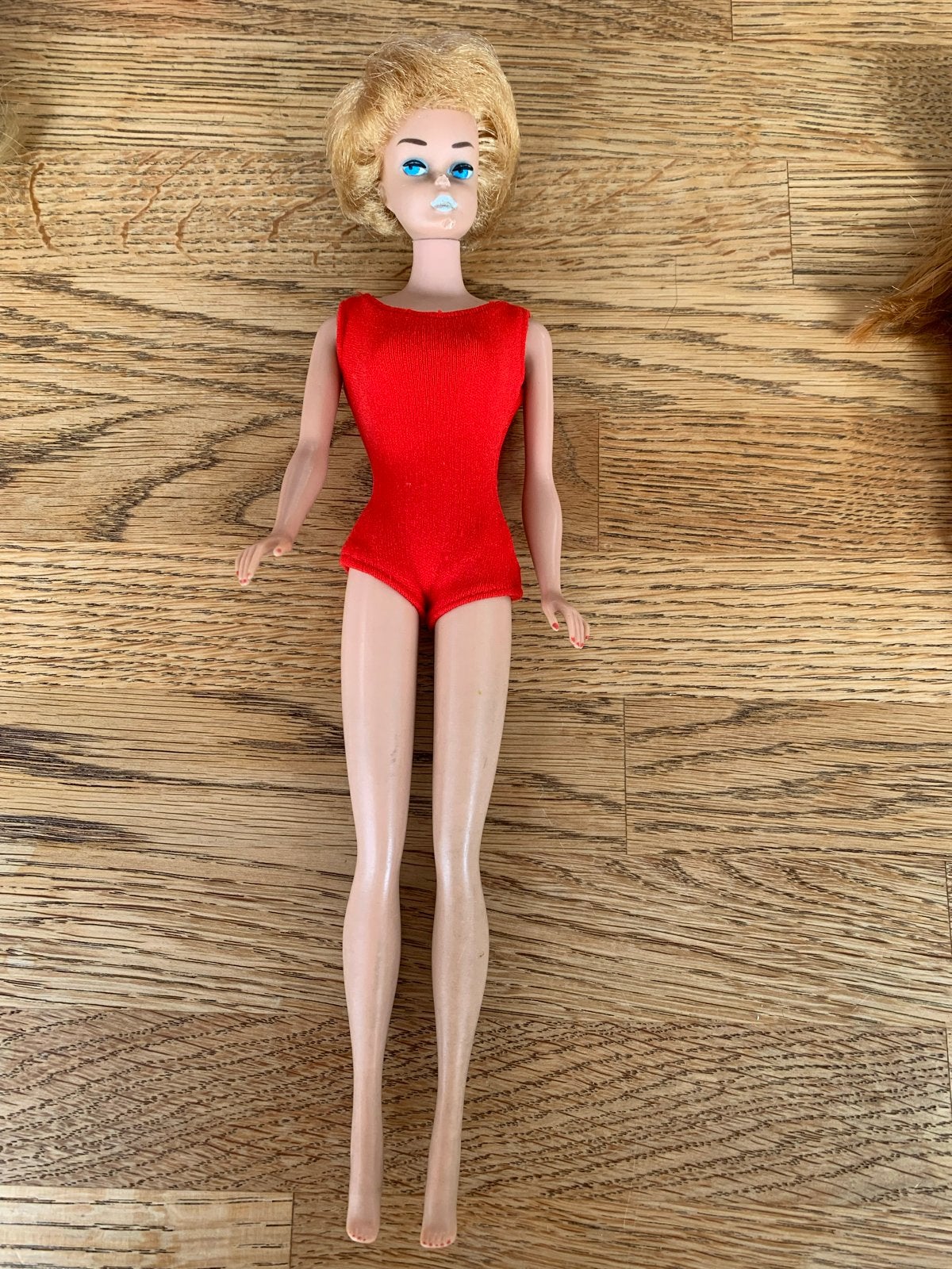 Vintage Barbie pop - Neus en kin beschadigd, Ophalen, Gebruikt, Barbie