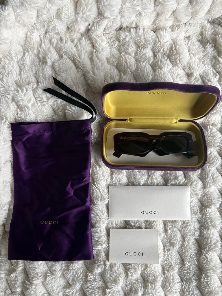 GUCCI - GG1426S-002 54 zonnebril, Overige merken, Zonnebril, Bruin, Ophalen of Verzenden