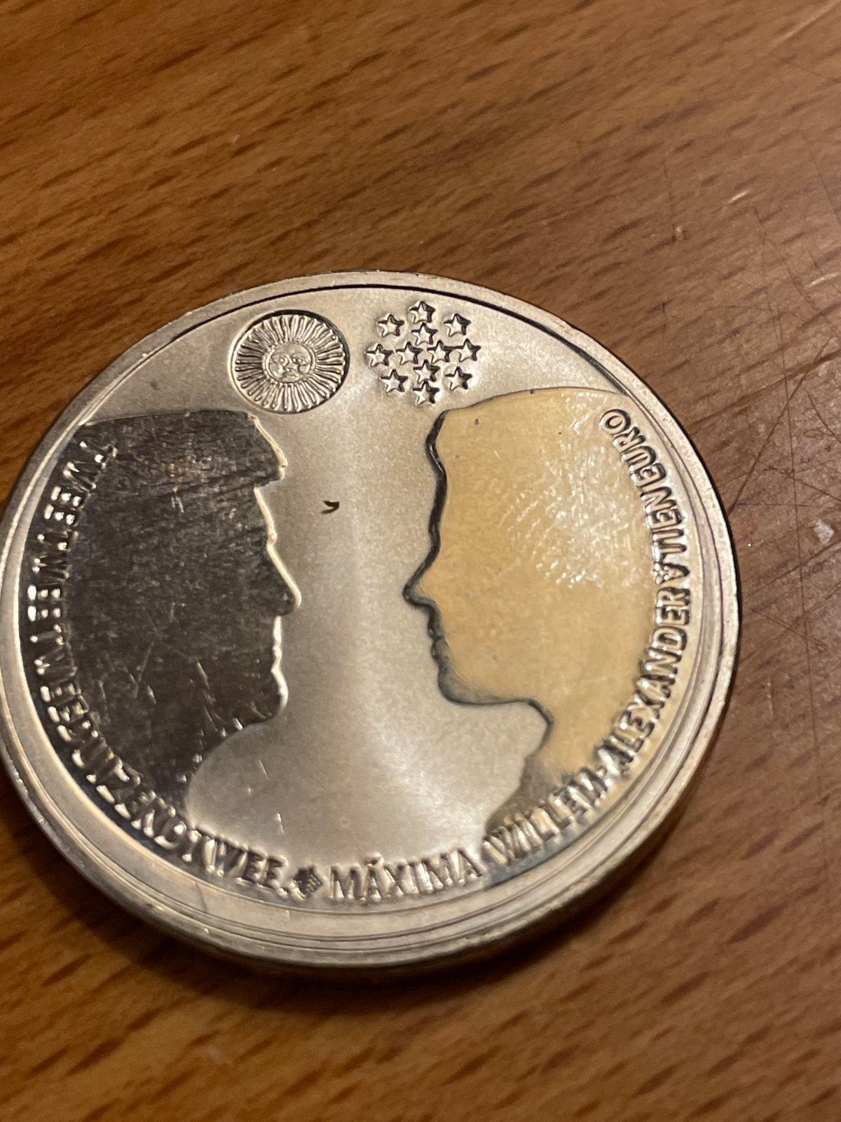 Zilveren Herdenkingsmunt Beatrix Willem-Alexander en Máxima, Koningin Beatrix, Euro's, Ophalen of Verzenden, Zilver