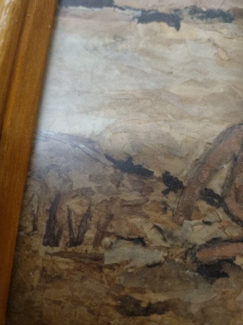 schilderij van kurk landschap vintage, Ophalen of Verzenden, 'T Olde Gre-j, Info@toldegrej.nl, Endepoelstraat 20f Didam
