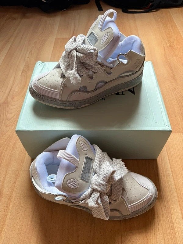 Lanvin Curb Sneakers Beige/Grijs Maat 41, Kleding | Heren, Schoenen, Ophalen of Verzenden, Overige kleuren, Lanvin, Sneakers of Gympen