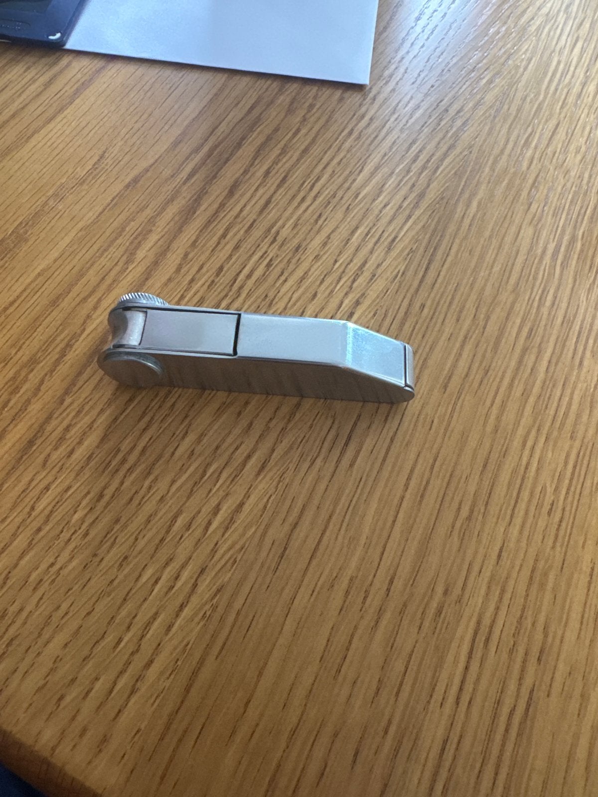 Antiek meetinstrument / horlogemakersklem met waterpas, Ophalen