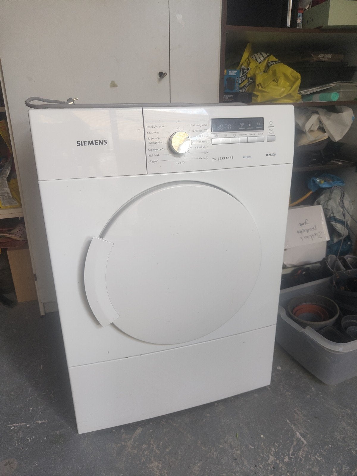 Siemens iQ300 extraklasse condensdroger - gebruikt, 6 tot 8 kg, Ophalen, Condens, 85 tot 90 cm