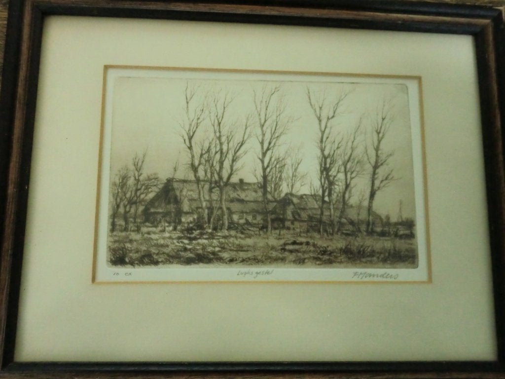 Pentekening Frans Manders, Ophalen of Verzenden