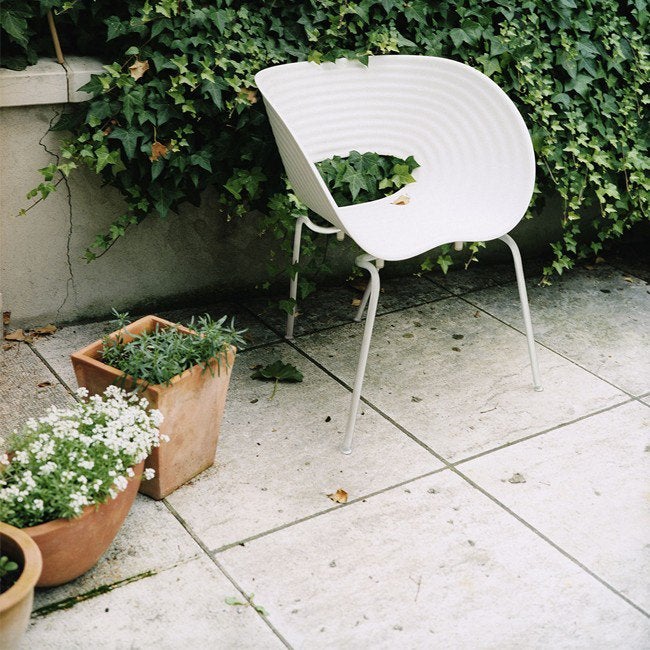 Vitra Tom Vac 4st eetkamerstoel wit, Ophalen, Kunststof, Gebruikt, Wit