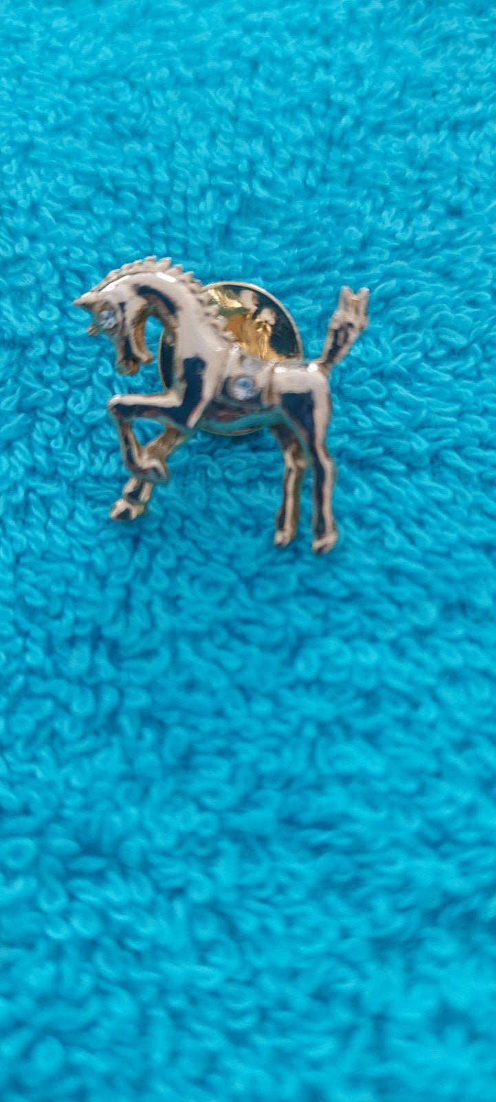 Button Paardje met Strass, Overige materialen, Minder dan 4 cm, Ophalen of Verzenden, Zo goed als nieuw