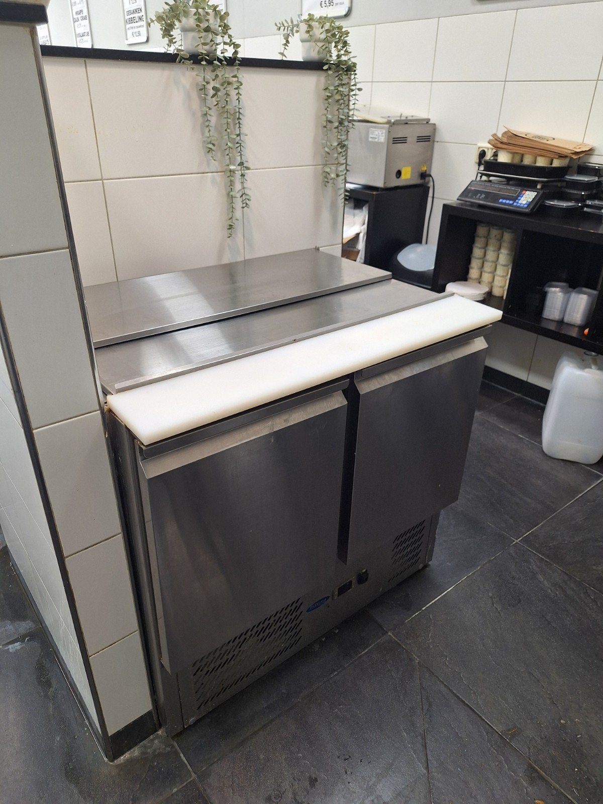 Professionele RVS Koelwerkbank met Snijplank, 85 tot 120 cm, 200 liter of meer, 60 cm of meer, Ophalen of Verzenden
