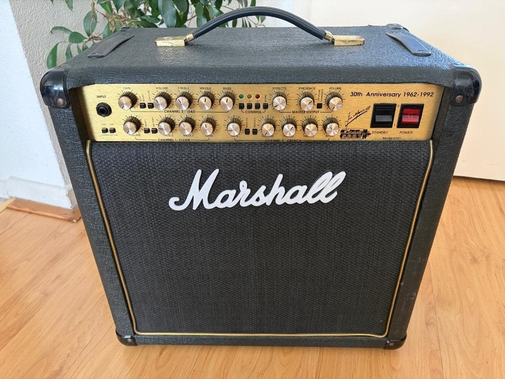 Marshall 30th Anniversary 1962-1992 model 6101., Muziek en Instrumenten, Ophalen, 50 tot 100 watt