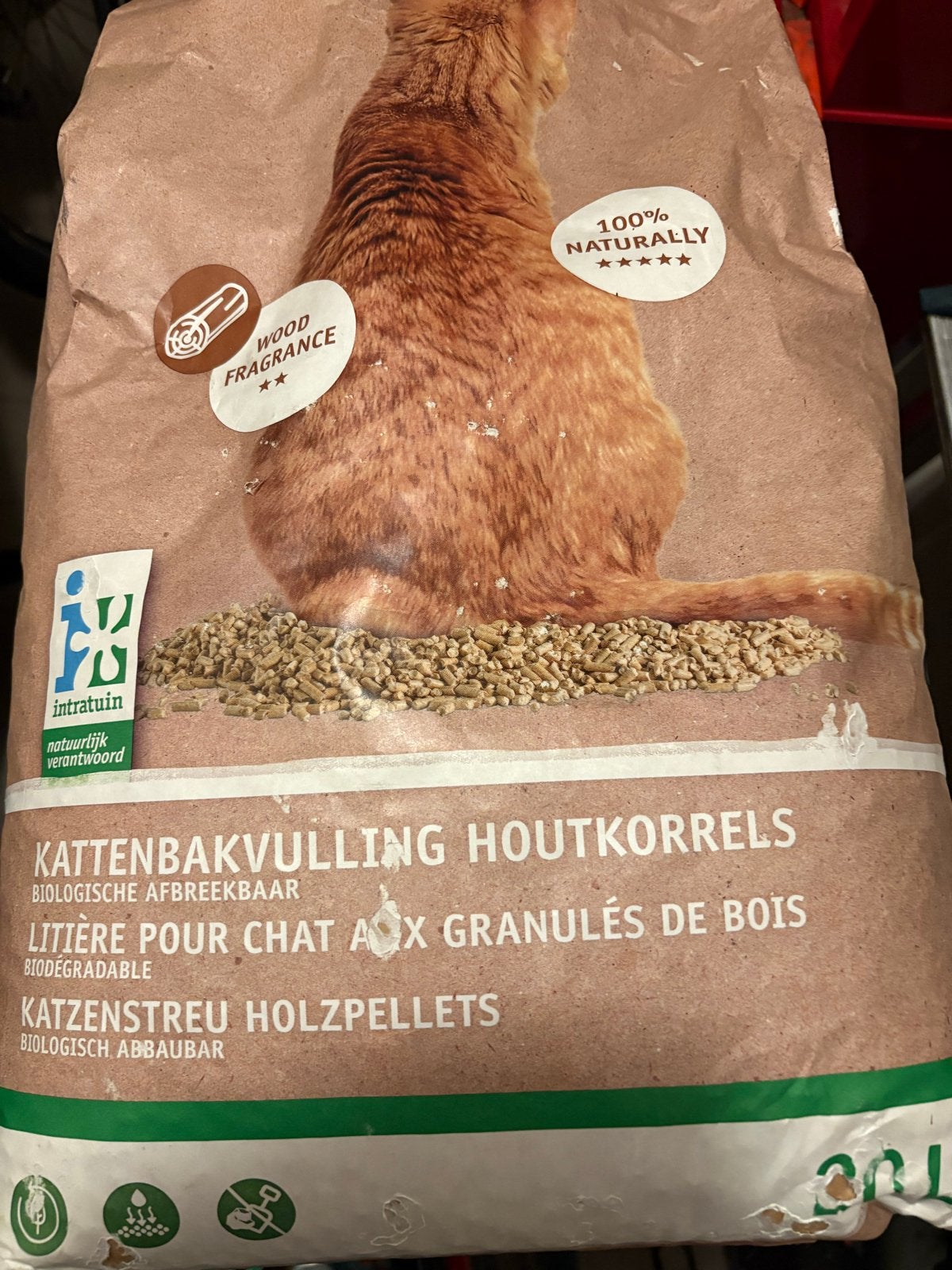 Gratis Kattenbakvulling houtkorrels, Ophalen of Verzenden